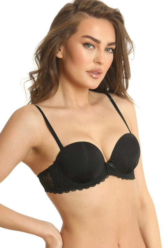 sutien balconet negru