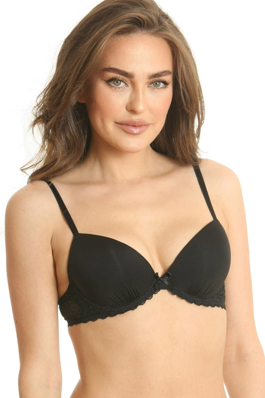 sutien super push up negru