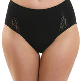 Chilot clasic cu dantela negru CARA S1574