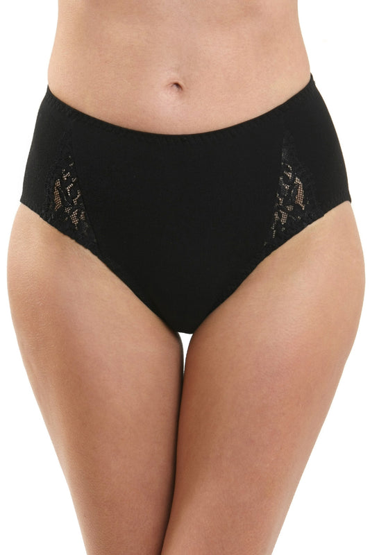 Chilot clasic cu dantela negru CARA S1574