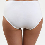 Chilot clasic cu dantela alb CARA S1574