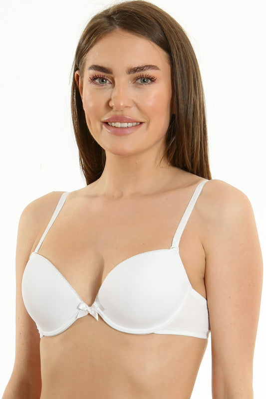 sutien push up alb