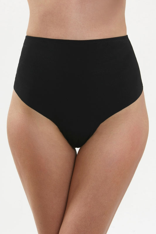 Chilot clean cut modelator tanga, talie inalta LUCY S1512 negru