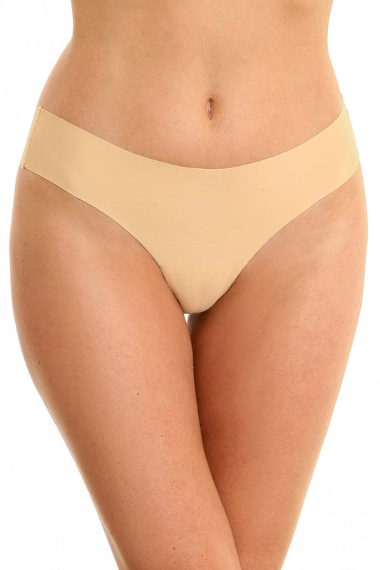Chilot tanga fara cusaturi bej LUCIA S1458