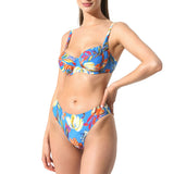 Classic Blue Thai Printed Swim Briefs DS572